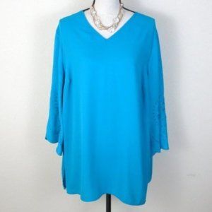 Catherines Plus Size Turquoise Blue Top Size 1X